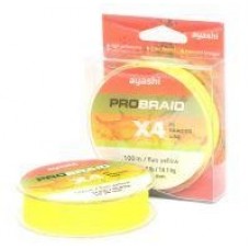 Шнур Pro Braid-X4 135м 0,10мм fluo yellow Ayashi