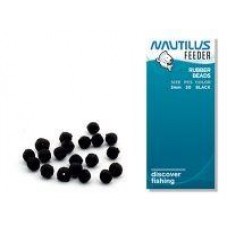 Бусины Rubber Beads Black 5мм Nautilus