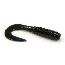 Приманка Curl Tail Grub 2-10 Black Big Bite Baits