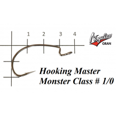 Офсетные крючки Varivas Nogales Hooking Master Monster Class #1/0 (7 шт. в уп.)