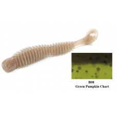 Приманка силиконовая REINS Bubbring Shad 4 B08 Green Pumpkin Chart Melon