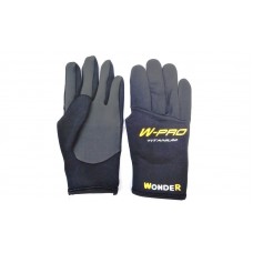 Перчатки WONDER черные с пальцами WG-FGL 063 L
