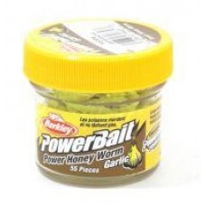 Приманка Powerbait Honey Worms 25 garlic yellow Berkley