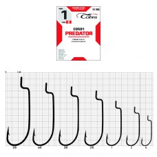 Крючки офсетные Cobra FORCE сер.2311NSB разм.001 3шт.
