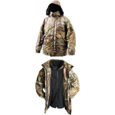 Куртка непромокаемая дышащая удлинённая с подстёжкой из флиса DAIWA Mission JKT With Zipout Fleece - размер XXL (56) / MJ-XXL