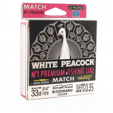Леска BALSAX White Peacock Match BOX 100м 0,35 (15,0кг)