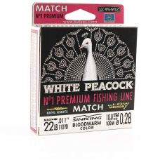 Леска BALSAX White Peacock Match BOX 100м 0,28 (10,0кг)