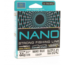 Леска BALSAX Nano Blue BOX 100м 0,42 (20,0кг)