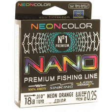 Леска BALSAX Nano Neon Orange BOX 100м 0,25 (8,0кг)