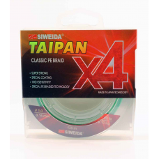 Шнур плетеный SIWEIDA TAIPAN CLASSIC PE BRAID X4 0,16мм 135м (#1.0, 20lb, 9,10кг, light-green)