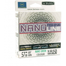 Леска BALSAX Nano Fishing Green BOX 100м 0,50 (26,1кг)