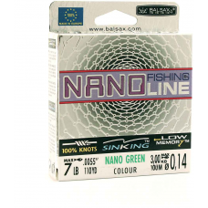 Леска BALSAX Nano Fishing Green BOX 100м 0,14 (3,0кг)
