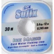 Леска Ice Magic x12 Platinum 30м 0,245мм Sufix