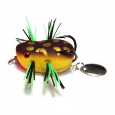 Лягушка-поппер-спиннер незацепляйка с имитацией лапок Kosadaka LB10 G01