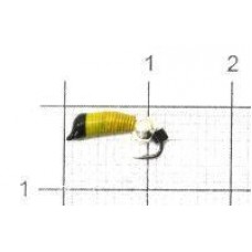 Мормышка Ручейник №2 d1.5 серебрянный шар, желтый Санхар