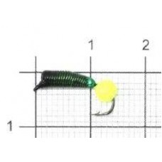 Мормышка Ручейник №5 d2 флуоресцентный шар, зеленый Санхар