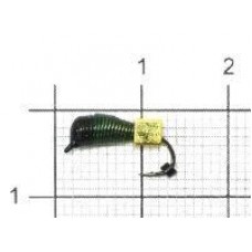 Мормышка Ручейник №6 d2.5 золотой кубик, зеленый Санхар