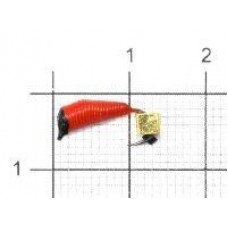 Мормышка Ручейник №6 d2.5 золотой кубик, красный Санхар
