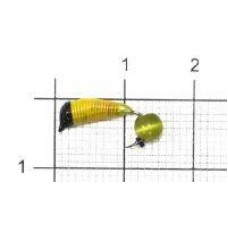 Мормышка Ручейник №6 d2.5 кошачий глаз, желтый Санхар