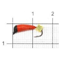 Мормышка Ручейник №7 d2.5 золотой кубик, красный Санхар