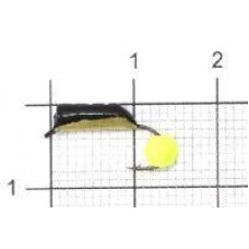 Мормышка Столбик №7 d2.5 флуоресцентный шар желтый, латунь Санхар