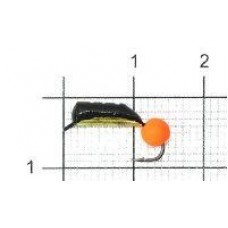 Мормышка Столбик №7 d2.5 флуоресцентный шар оранжевый, латунь Санхар