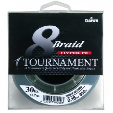 Плетеная леска DAIWA Tournament 8 Braid - 20 Lb (0.12мм) - 135м (тёмно-зелёная)