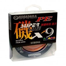 Леска плетеная Kosadaka SUPER LINE PE X9 Multicolor 0.25мм