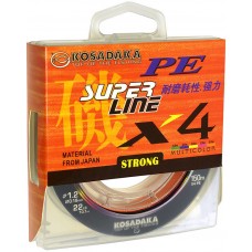 Леска плетеная Kosadaka SUPER LINE PE X4 150м multicolor 0.30 mm