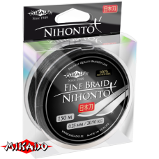 Плетеный шнур " Mikado " NIHONTO FINE BRAID BLACK 0,45 (150м) - 37,40кг (Z19B-045)