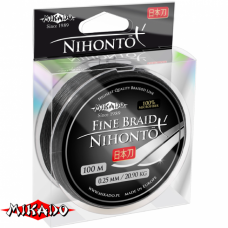Плетеный шнур " Mikado " NIHONTO FINE BRAID BLACK 0,40 (100м) - 34,90кг (Z30B-040)