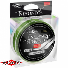 Плетеный шнур " Mikado " NIHONTO FINE BRAID GREEN 0,30 (100м) - 29,60кг (Z30G-030)