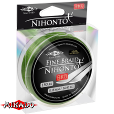 Плетеный шнур " Mikado " NIHONTO FINE BRAID GREEN 0,14 (150м) - 9,70кг (Z19G-014)