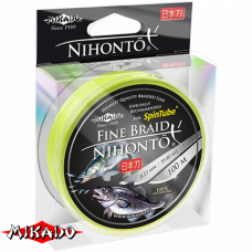 Плетеный шнур " Mikado " NIHONTO FINE BRAID FLUO 0,45 (100м) - 37,40кг (Z30F-045)