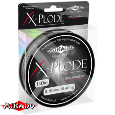 Плетеный шнур " Mikado " X - PLODE BLACK 0,14 (150м) - 15,25кг (Z18B-014)