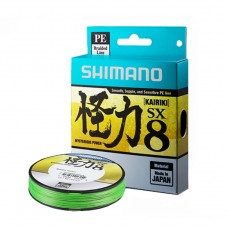 Леска плетёная Shimano Kairiki 8 PE зелёная 0.23мм