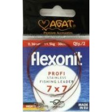Поводок Flexonit 7х7 11,5кг 25см Agat