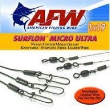 Поводок оснащенный AFW Surflon Micro Ultra 1*19 5кг-15см