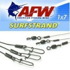 Поводок оснащенный AFW Surfstrand 1*7 7кг-20см