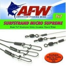 Поводок оснащенный AFW Surfstrand Micro Supreme 7*7 9кг-20см