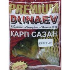 Прикормка Dunaev Premium 1кг Карп-Сазан Конопля красная