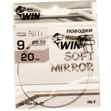 Поводок SOFT MIRROR никель-титан, мягкий, зеркало 9кг; 20см (уп.2шт) (УИН)