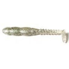 Приманка Rockvibe Shad FAT 4" 422 Clear Pearl Silver/Black Reins