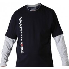 Футболка с длинным рукавом синяя с серым DAIWA TD Long Sleeve T Shirt Navy / Grey размер - L / TDTNG-L