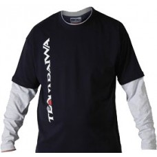 Футболка с длинным рукавом синяя с серым DAIWA TD Long Sleeve T Shirt Navy / Grey размер - XL / TDTNG-XL