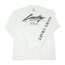 Футболка Lucky Craft Classic Turtle Neck Shirt White Black-XL