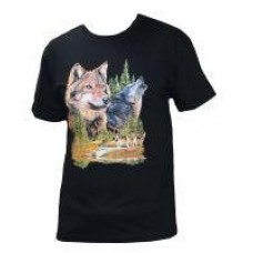 Футболка с рисунком "Волк лес" L Мир футболок