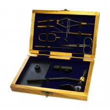 Набор инструментов для вязания мушек малый со станком в деревянной коробке Kosadaka FL-1185