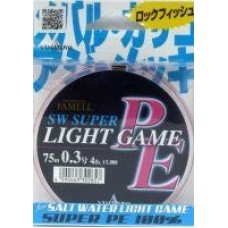 Шнур Famell SW Super PE Light Game 75м 0,09мм Yamatoyo