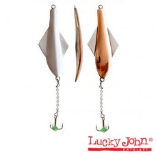 Блесна вертикальная зимняя Lucky John GLIDER с цеп. и тр. 10.0г CS